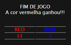 Demonstração da jogada